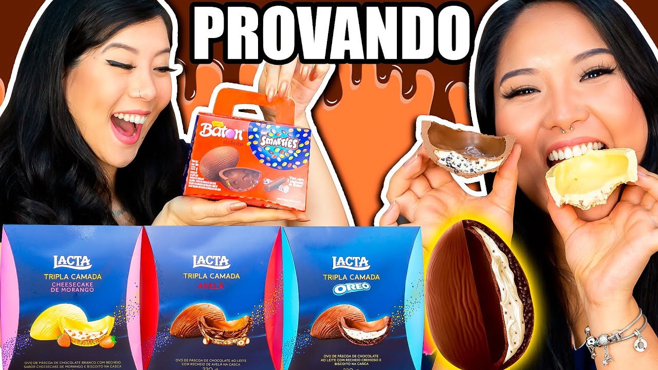PROVANDO OVOS DE PÁSCOA QUE NUNCA PROVAMOS! | Blog das irmãs