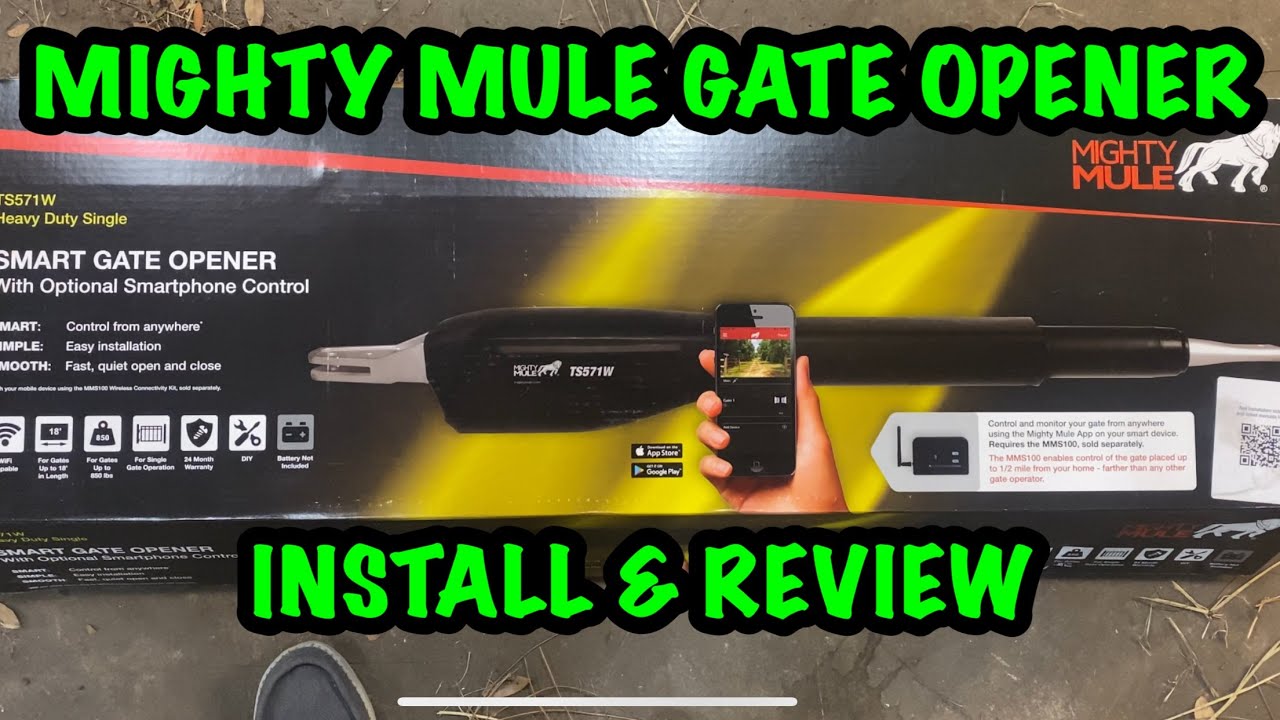 MIGHTY MULE GATE OPENER install video and review