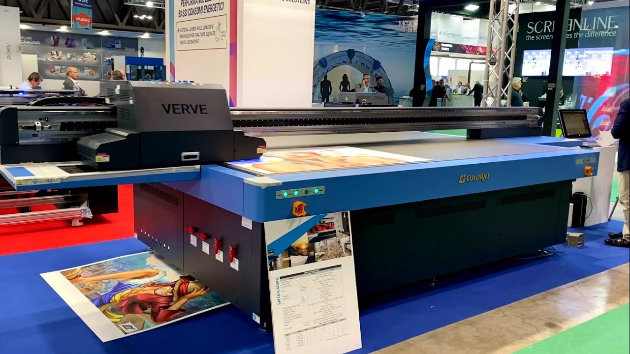 ColorJet Unveiled the Powerful & all-new Technology Upgrade True Flatbed UV printer at Viscom Italia