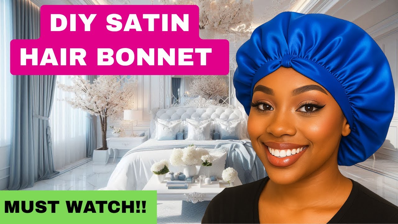 Reversible Elastic Satin Bonnet with Long Tie Tutorial