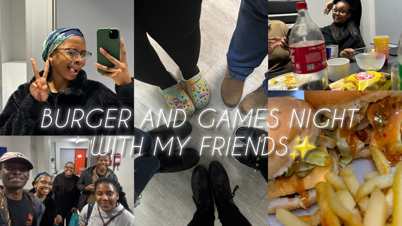 Burger and games night with my friends | stellenbosch university