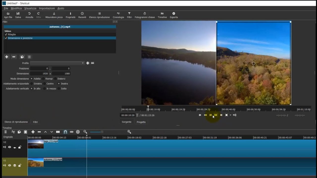 Affiancare gratis due video come nelle interviste delle Iene