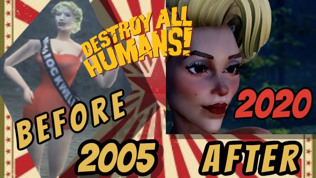 Destroy All Humans! Original VS. Remake Miss Rockwell Abduction Scene
