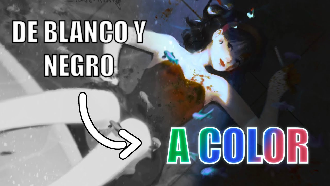COMO DAR COLOR A TUS DIBUJOS / pasar de escala de grises a color (TUTORIAL PASO A PASO)