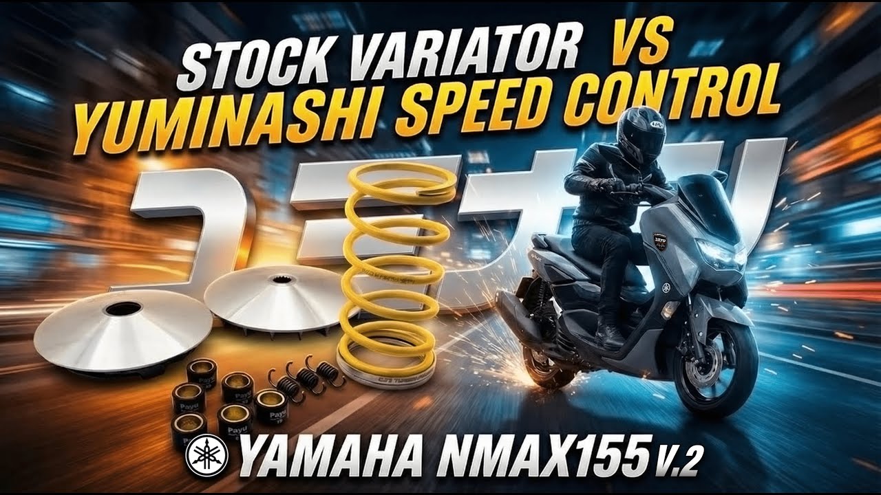 YUMINASHI Speed Control Variator Test on NMAX155 V2 | Variator Set For NMAX155 & AEROX155