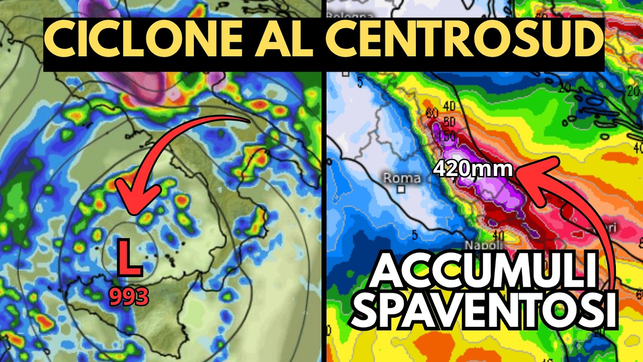 MASSIMA attenzione al CENTRO SUD per l'ennesimo CICLONE | Approfondimento zone pi&ugrave; colpite