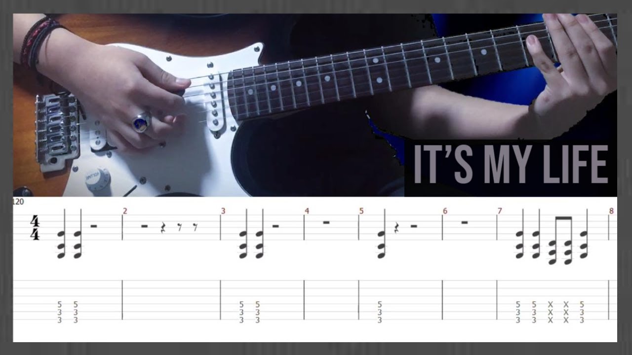 Bon Jovi - It's My Life / Full Guitar TAB + SOLO / LESSON / TUTORIAL