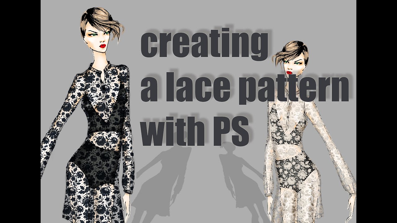 how to create a pattern in PS: white lace (advanced)