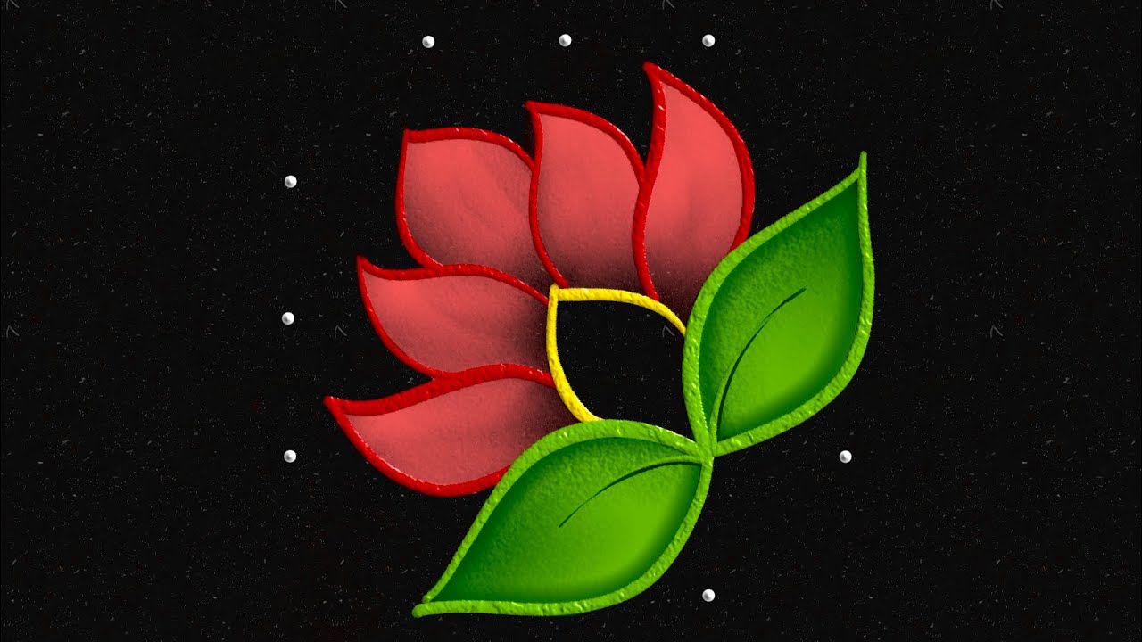 Amazing 5-3 dots Diwali Flower Rangoli 🌸| Easy & Simple dots kolam | Flower muggulu |colour rangoli
