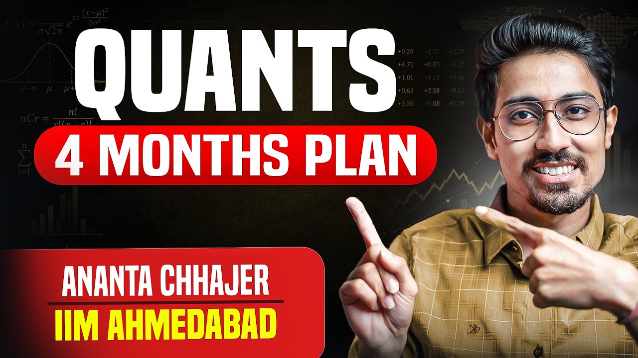 CAT 2026 Quant Preparation Strategy | 4 month plan for beginners