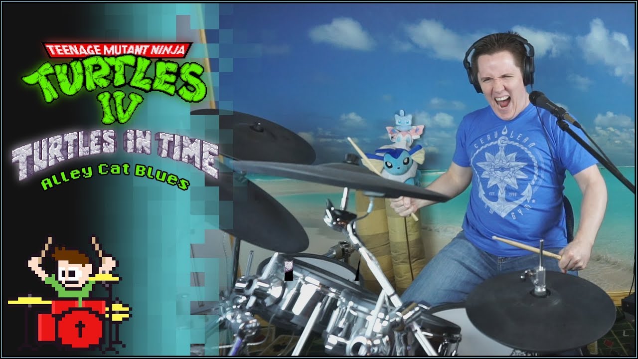 TMNT IV: Turtles In Time - Alleycat Blues On Drums!