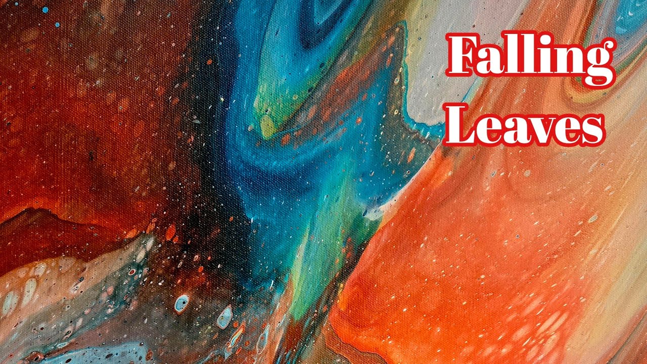 Falling Leaves ✨️ Acrylic Metallic Flip Cup Creates Mesmerizing Fluid Art