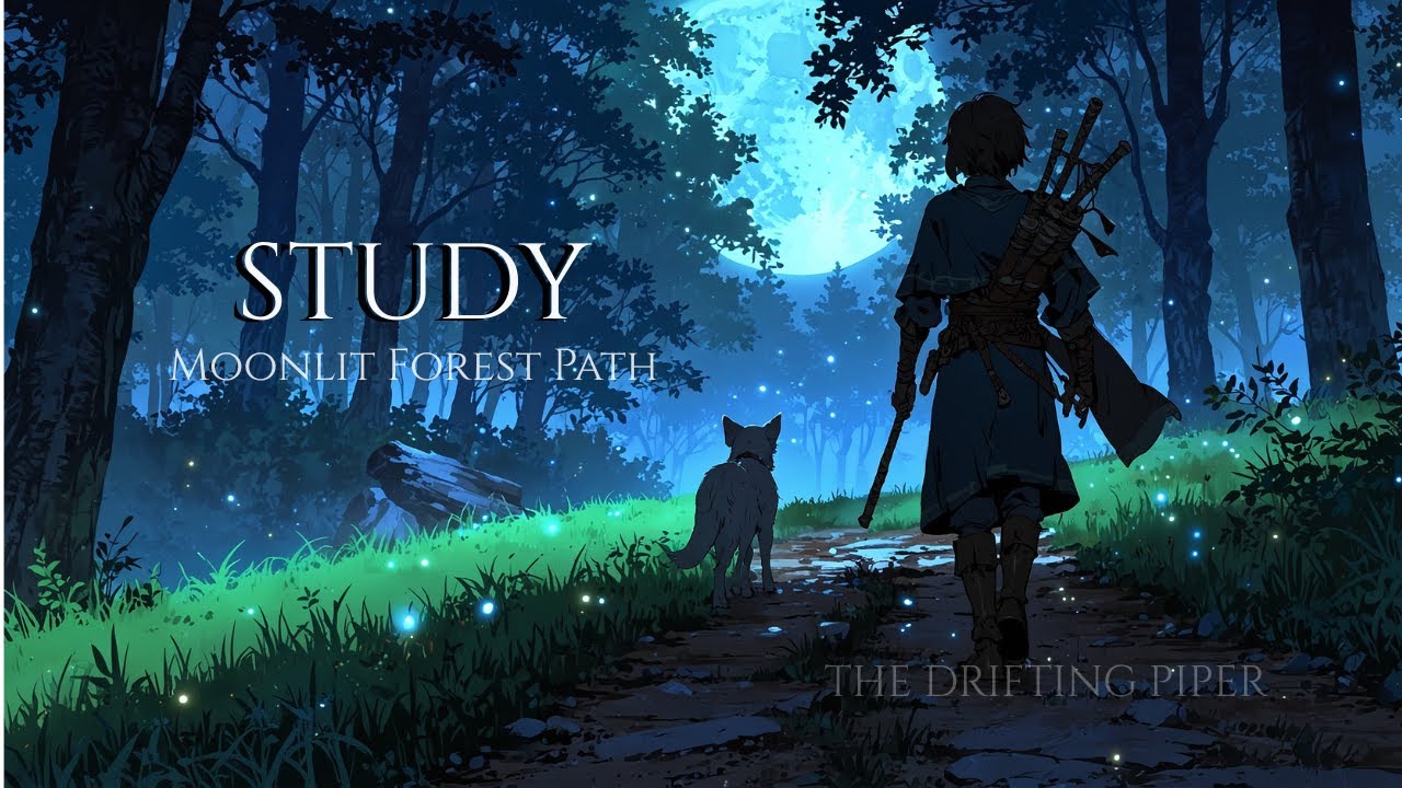 Medieval Music for Study | Moonlit Forest Path of the Drifting Piper 🌙