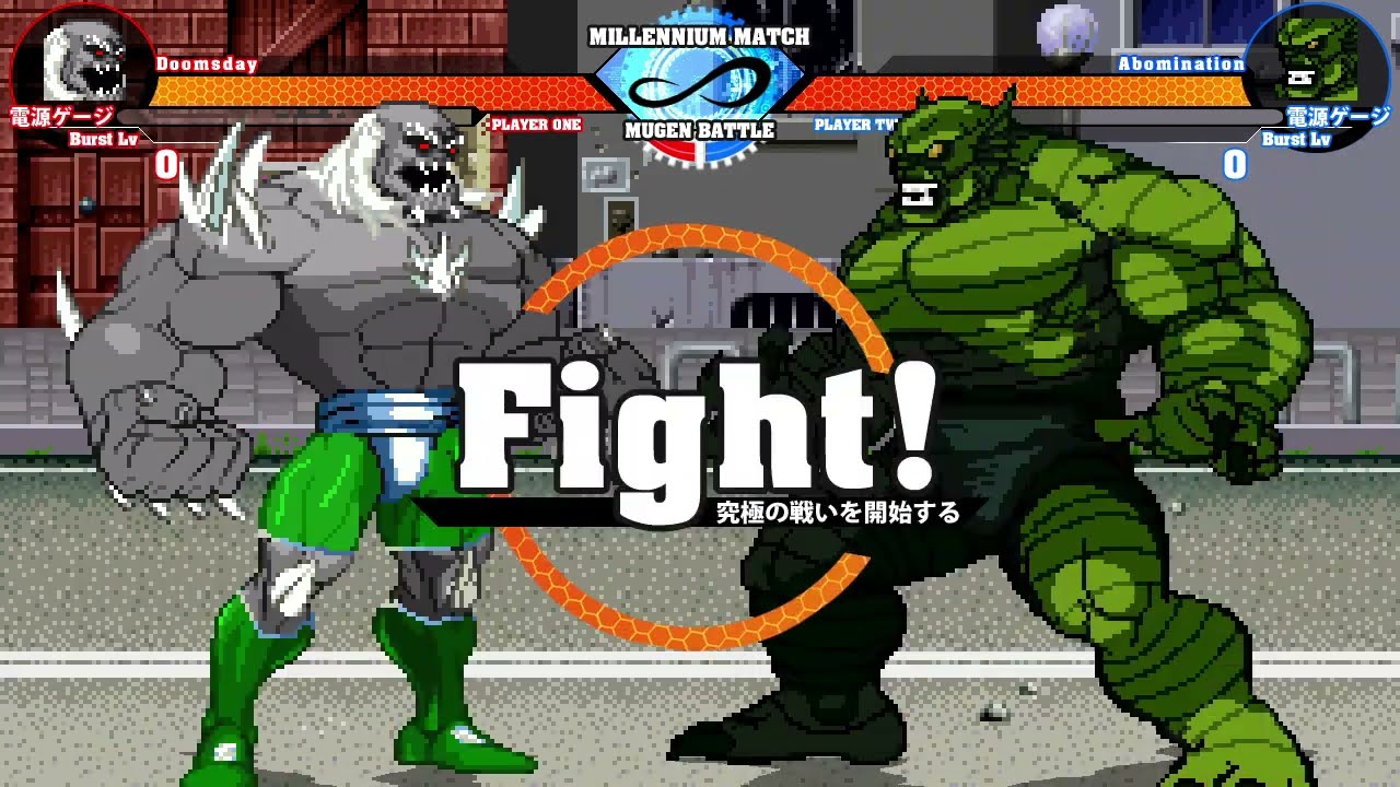 Doomsday vs Abomination Mugen battle