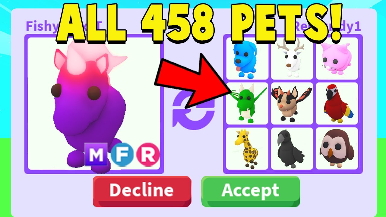 I traded for all 458 PETS in Adopt Me!