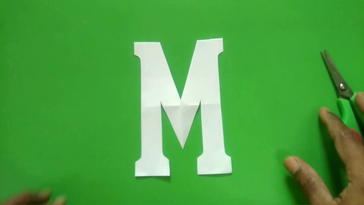 Cara Membuat Huruf M dengan mudah menggunakan kertas atau karton atau origami