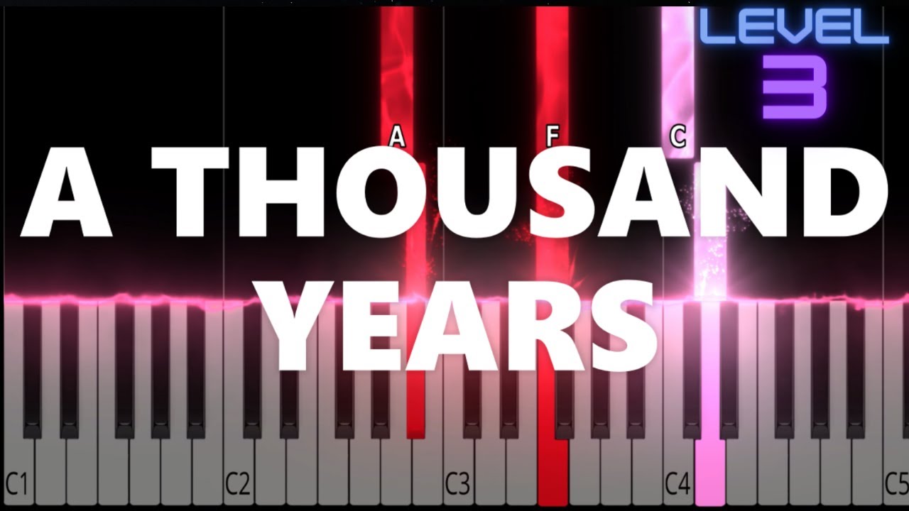 A Thousand Years - Christina Perri - INTERMEDIATE Piano Tutorial