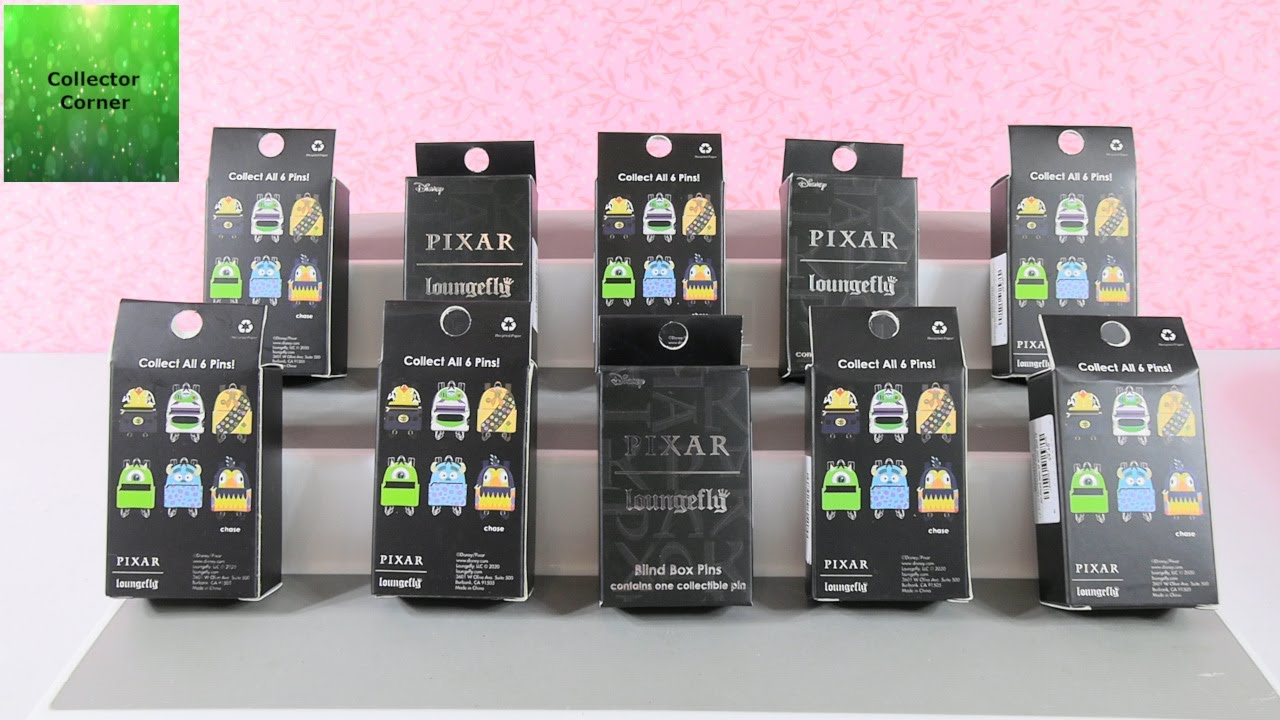 Обзор распаковки рюкзака Disney Pixar Loungefly Blind Box Mystery Pins | CollectorCorner