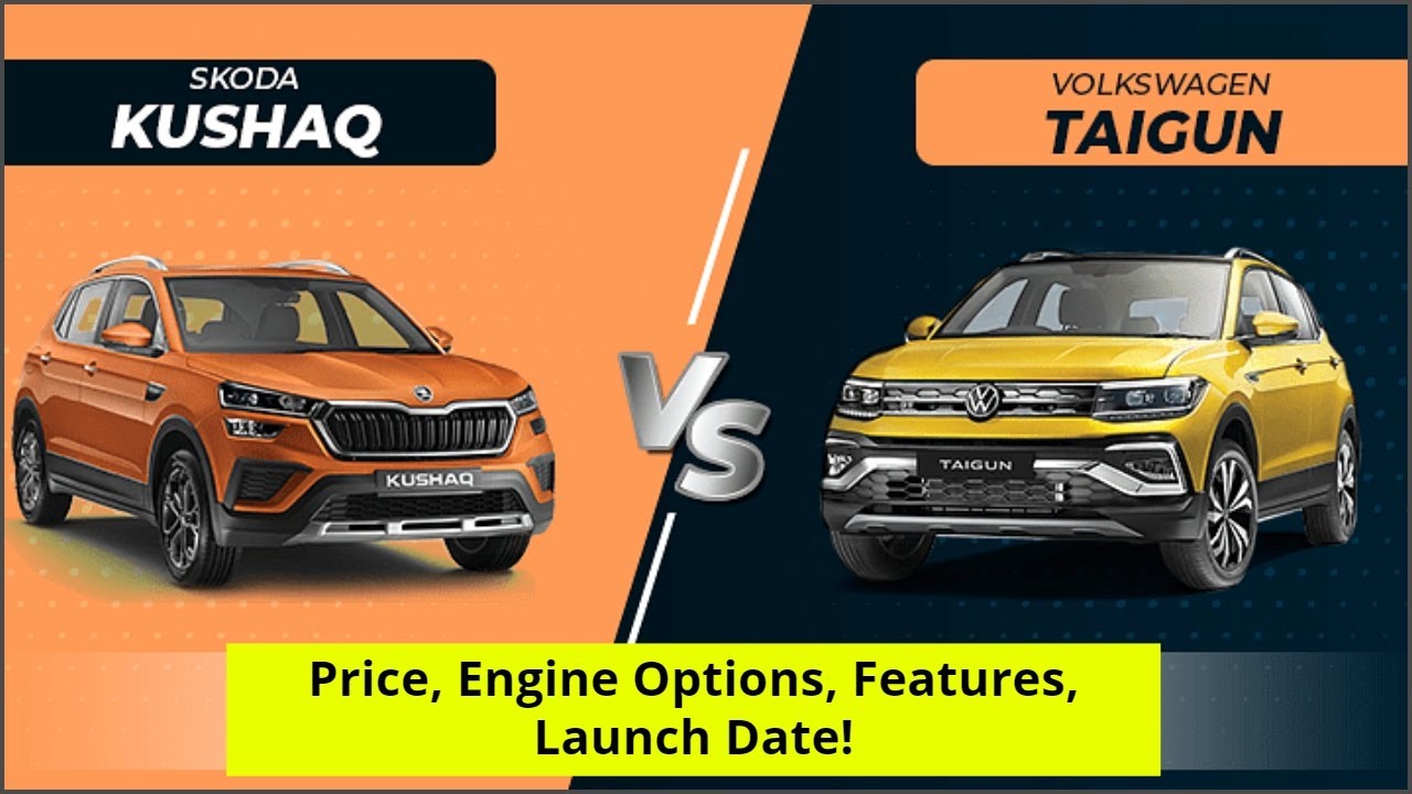 Skoda Kushaq vs Volkswagen Taigun II Skoda Kushaq Price II Volkswagen Taigun Price II Features
