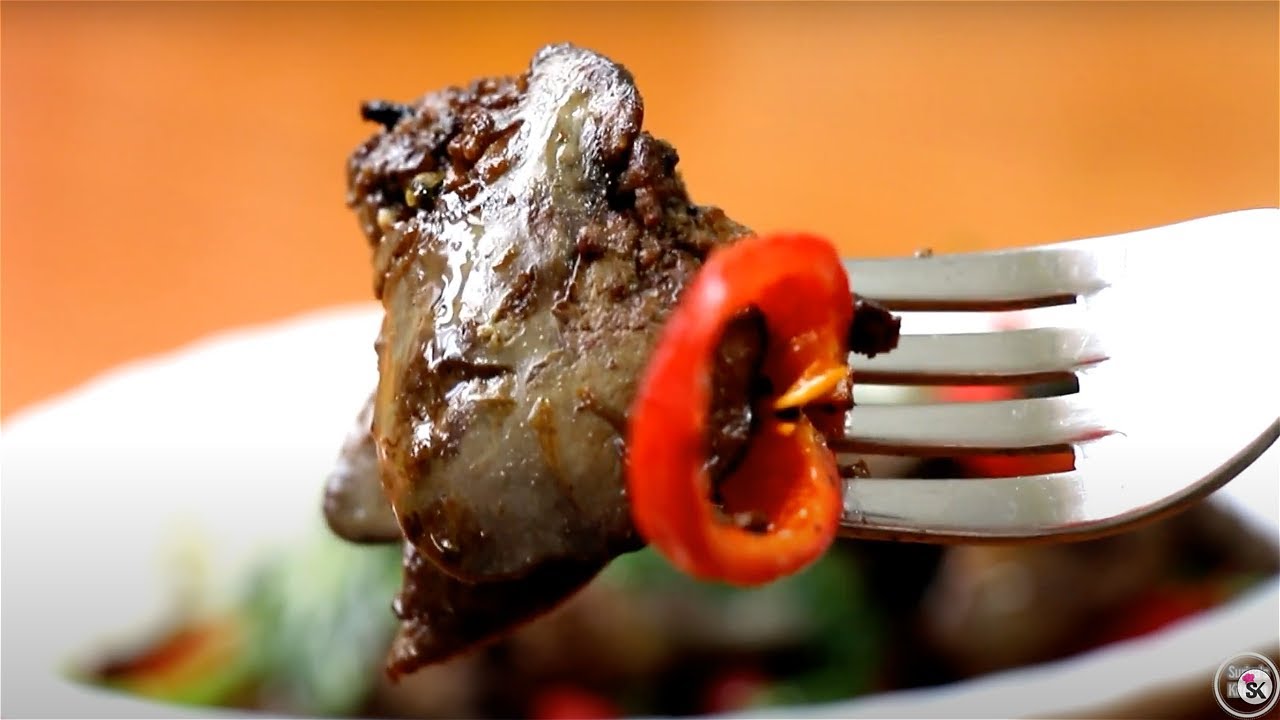 Chicken Liver Recipe | Chicken Liver Fry | Stir Fried Chicken Liver with Red Peppers