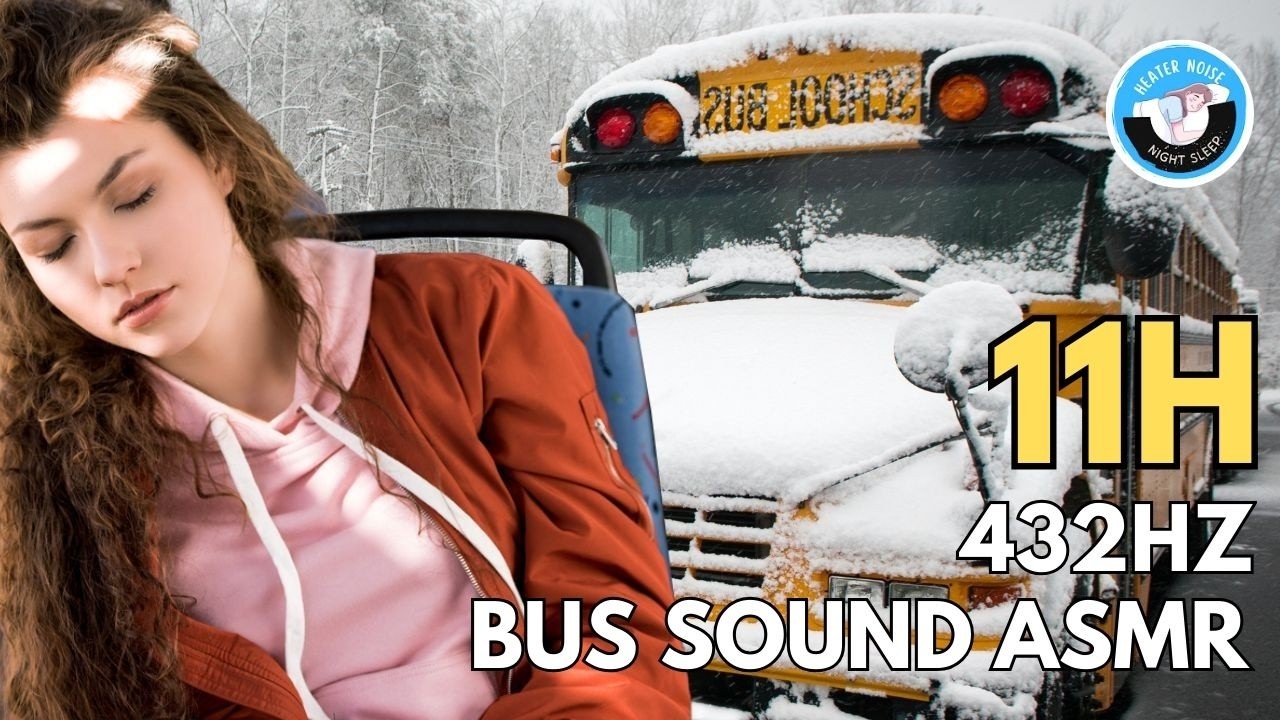 BUS SOUND ASMR For Good Sleep - Black Screen To Relax Body In 11 Hours | Focus Working Sound