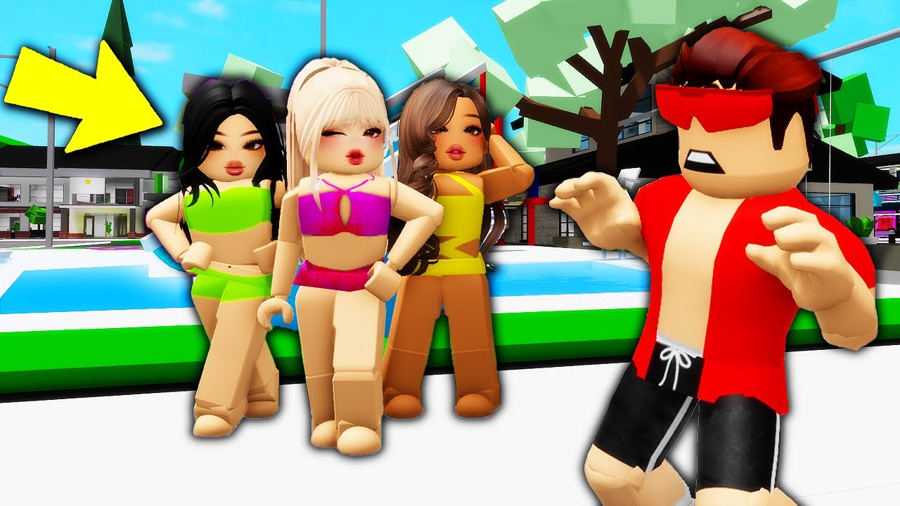 INVADI uma FESTA da PISCINA só de GAROTAS no BROOKHAVEN!