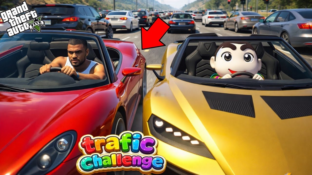 Franklin Shinchan & Chop Got Traffic Rule Challenge To Win Jackpot In Gta 5
