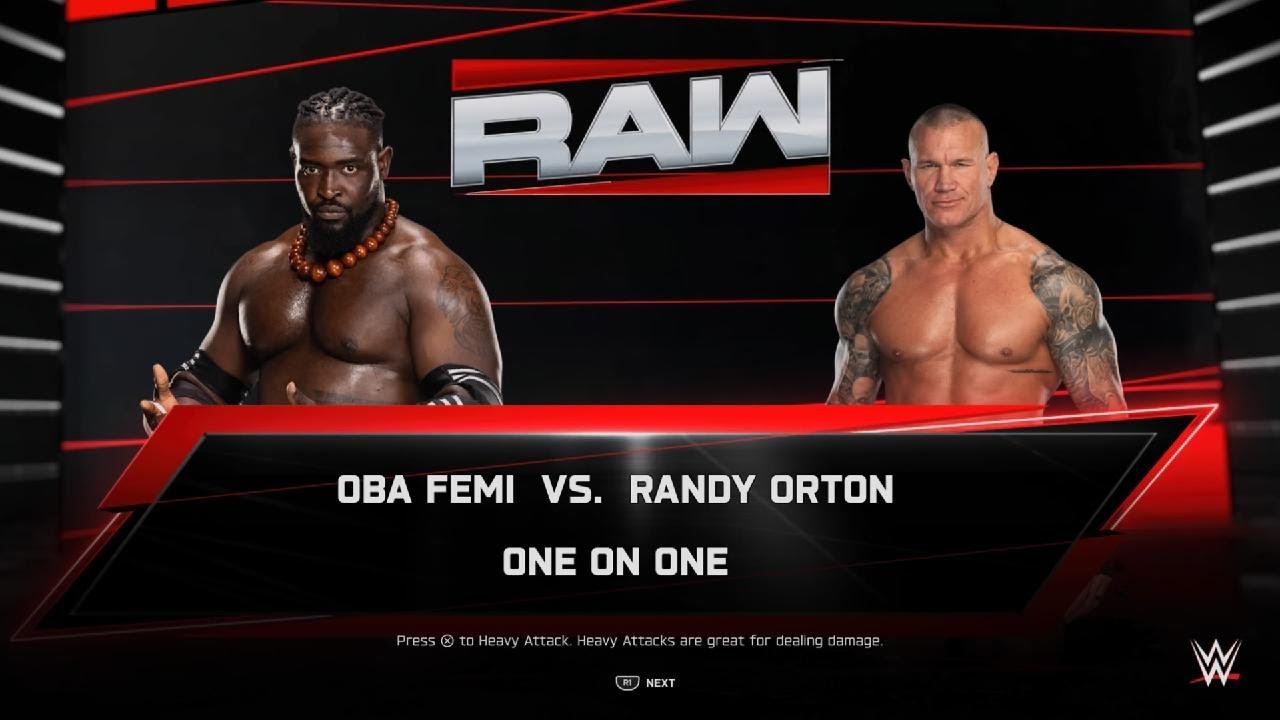 W2K25 - Oba Femi vs Randy Orton