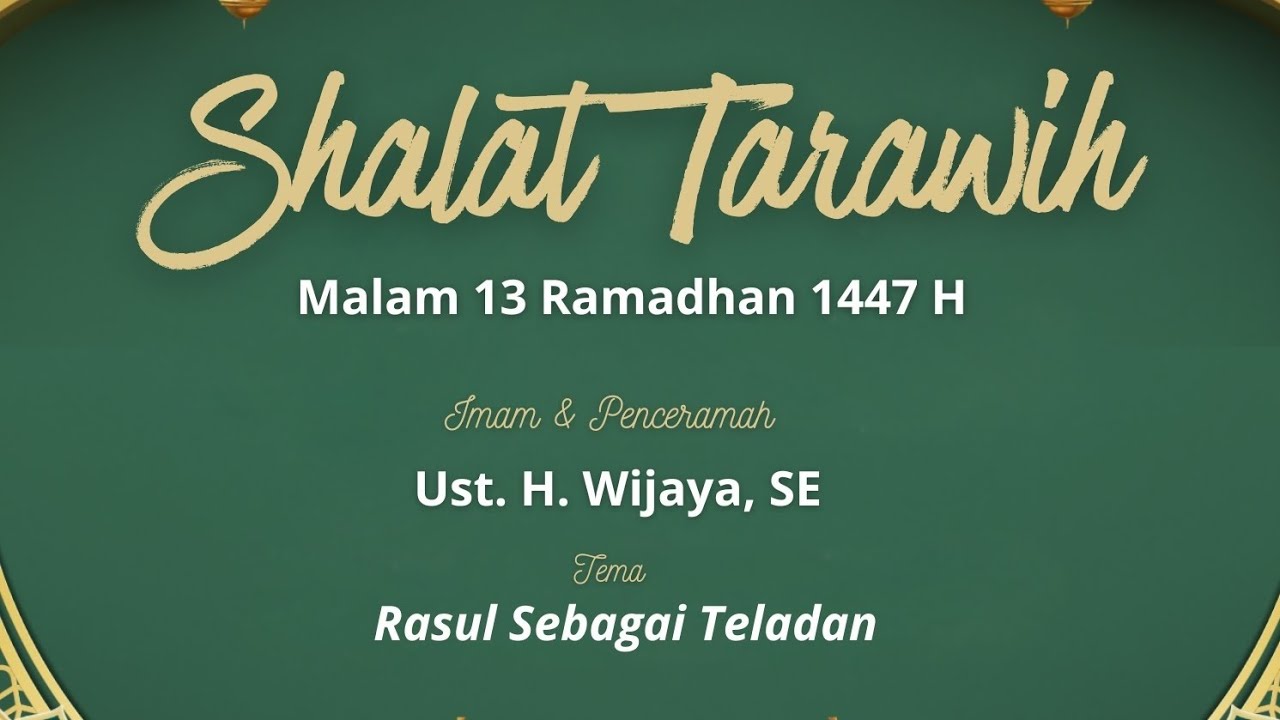 Ust. H. Wijaya, SE “Rasul Sebagai Teladan”
