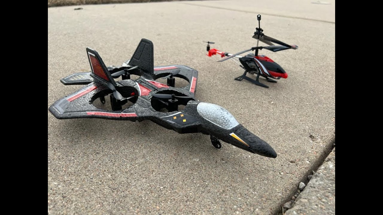 Sky Rover KnightVision Helicopter Drone Vs #Sharper Image Drone Thunderbolt Jet X #RC planes #Jets