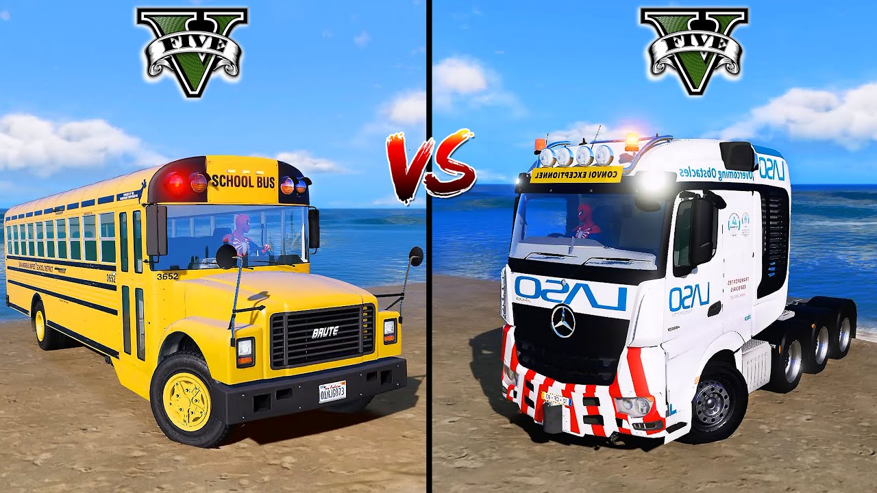 Gta 5 School Bus Vs Gta 5 Mercedes Benz Truck - Which Is Best?