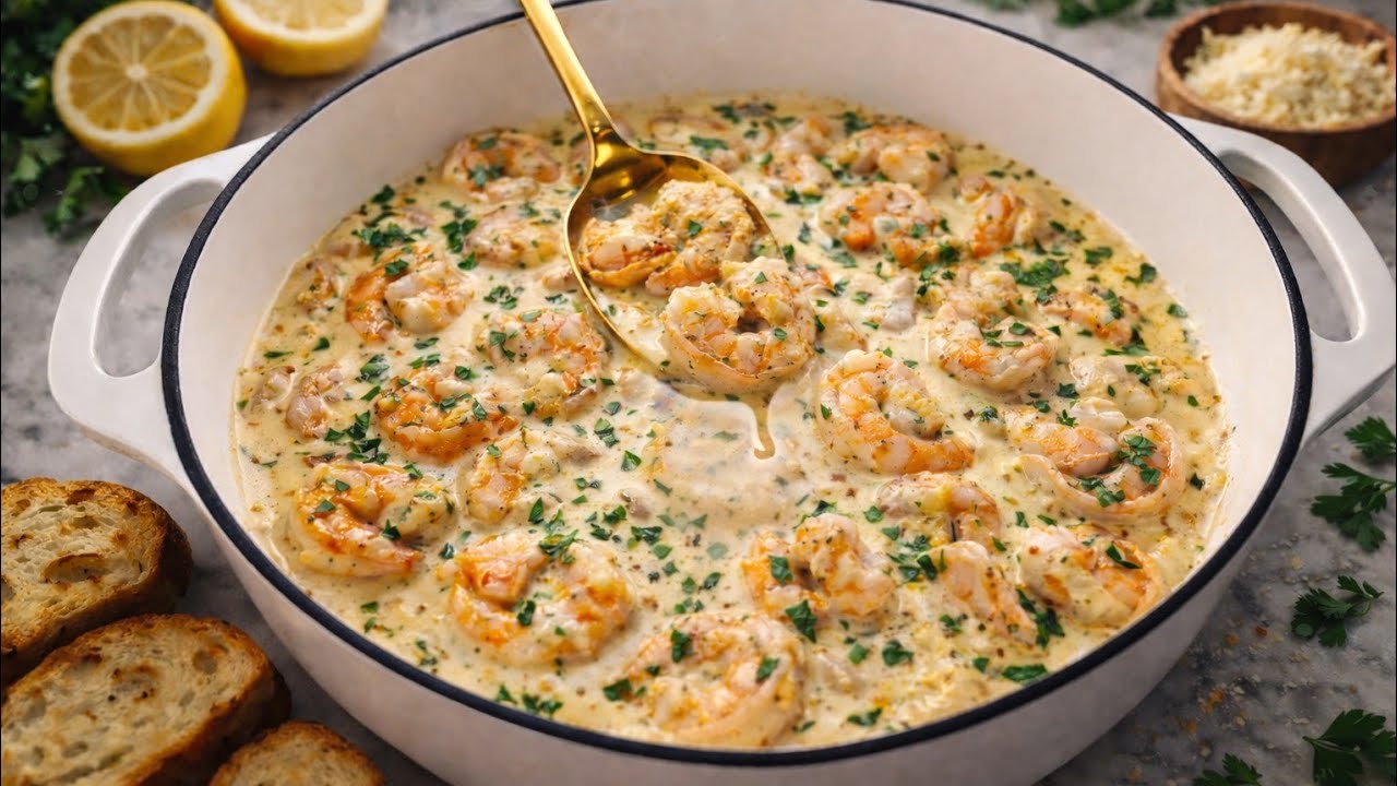 15-Minute Creamy Garlic Butter Shrimp | One-Pan Recipe