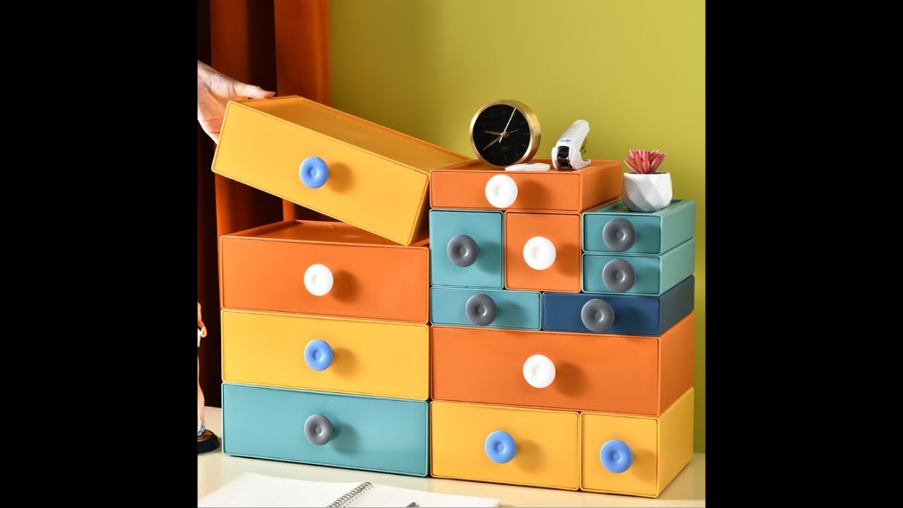 Storage Box Plastic Minimalist Supplies Organization Desktop Office Desk Home Organizer