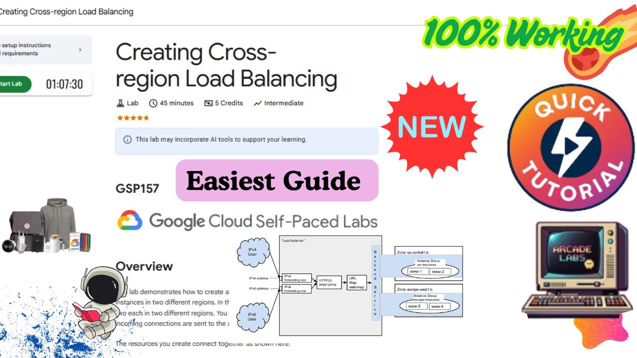Creating Cross-region Load Balancing #GSP157 Easiest of All #qwiklabs #arcade #arcade_facilitator