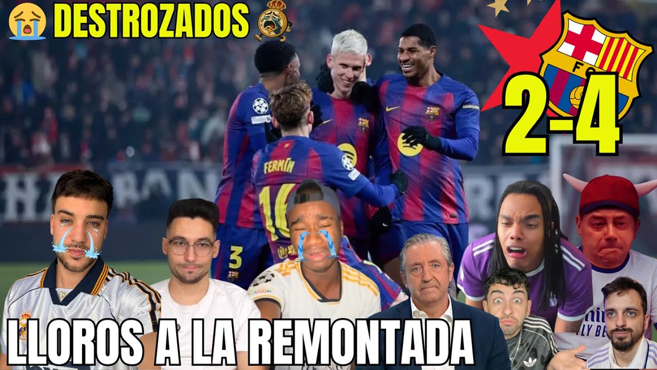 🤣😭 REACCIONES y LLOROS MADRIDISTAS ⚽ NUEVA REMONTADA DEL BARÇA CON GOLAZO DE LEWANDOWSKI Y OLMO