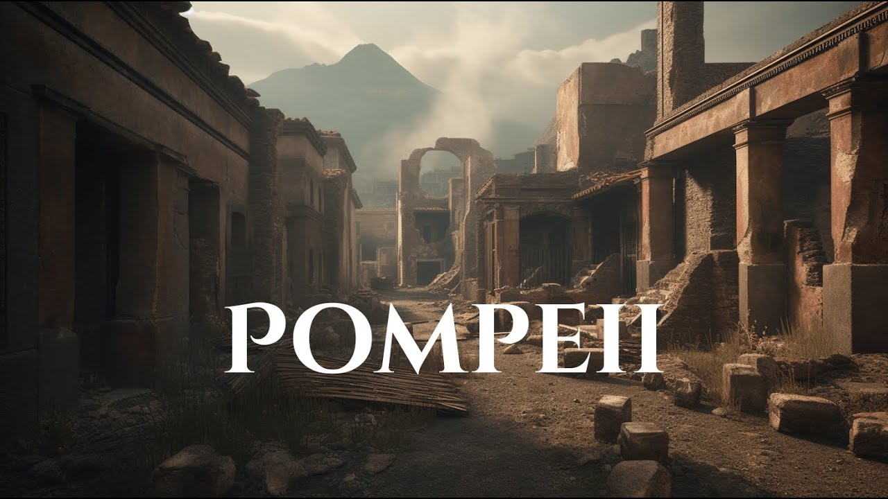 Pompeii in Silence | Ancient Roman Ruins with Mount Vesuvius | Ambient music for Study & Meditation