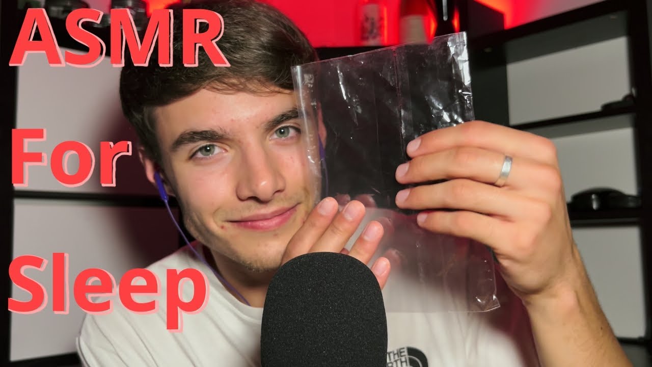 ASMR | Triggers for sleep (Crinkly, Sticky, & Tapping With Soft Whispering)