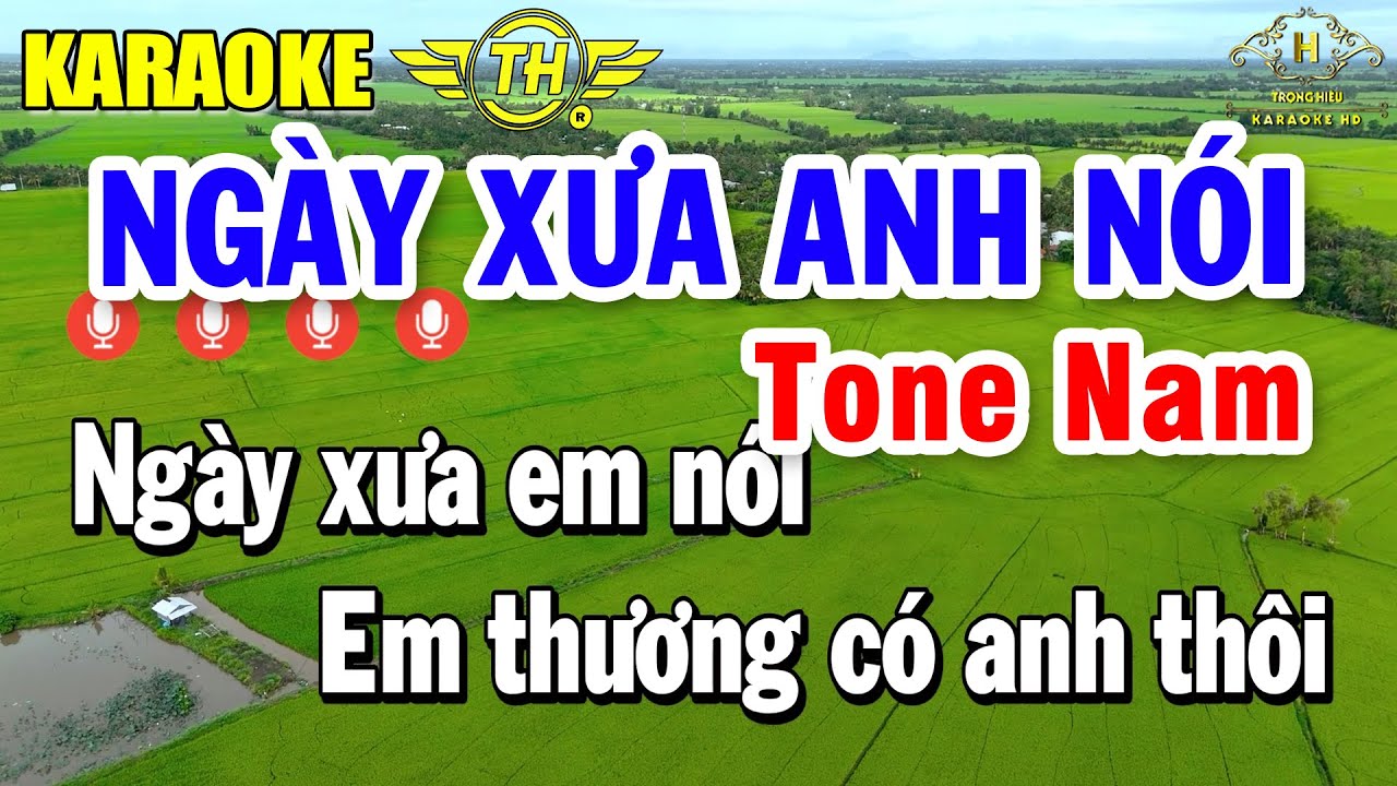 Ngày Xưa Anh Nói Karaoke Tone Nam ( Cm ) Nhạc Sống Dễ Hát | Trọng Hiếu