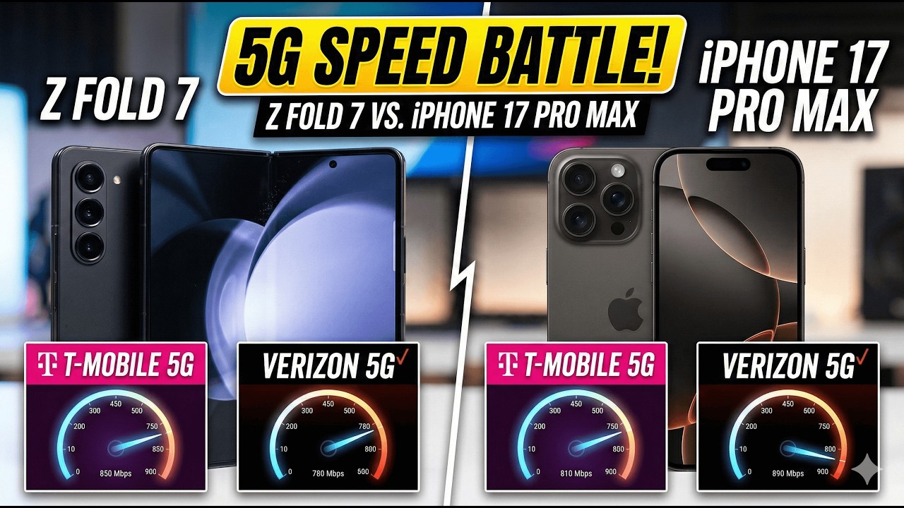 T-mobile vs T-mobile Vs Verizon Vs Verizon on the Z Fold 7!