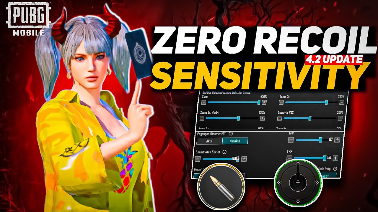 PUBG 4.2 UPDATE SENSITIVITY CODE | PUBG BEST SENSITIVITY SETTINGS | PUBG ZERO RECOIL SENSITIVITY 
