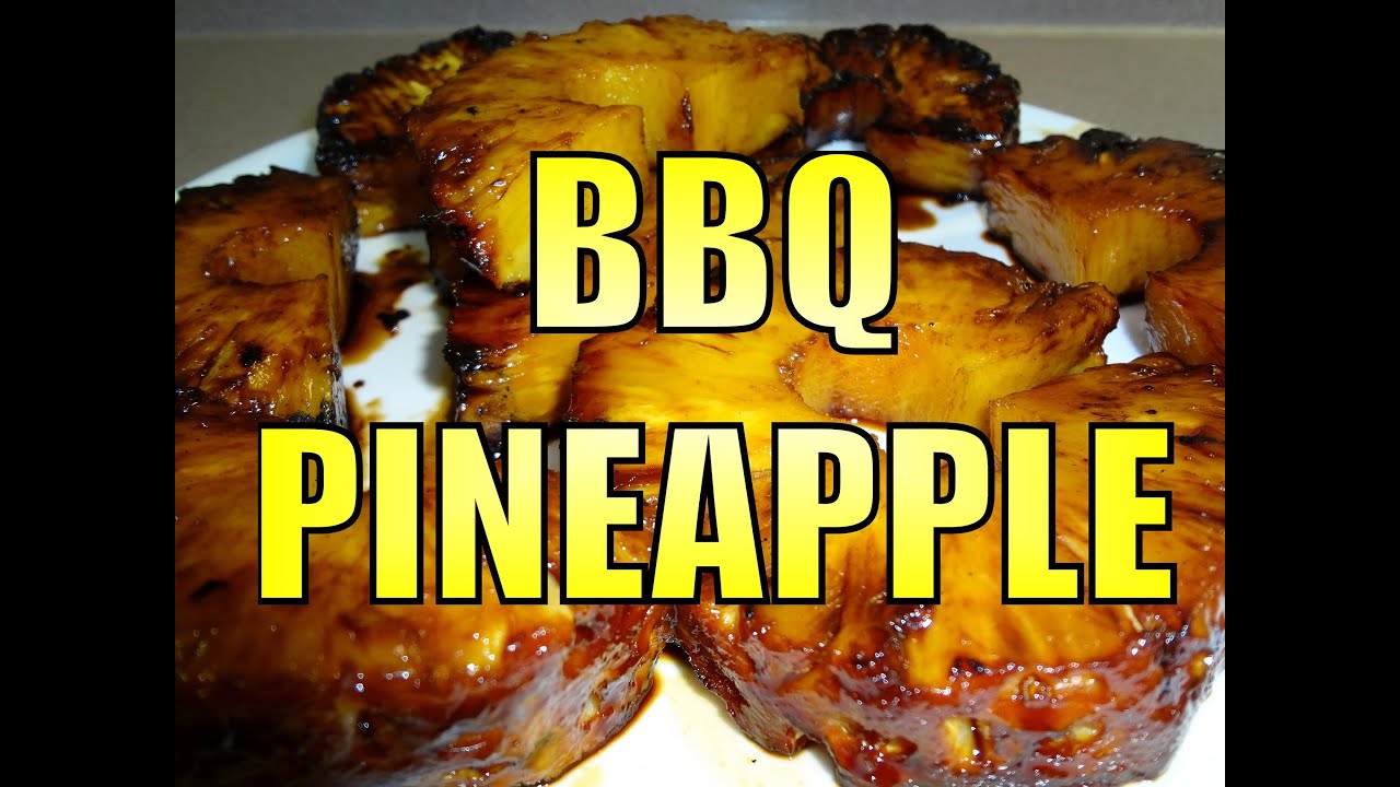 BBQ PINEAPPLE RECIPE WITH A SWEET COCA COLA & BROWN SUGAR GLAZE ON A WEBER BBQ - BBQFOOD4U