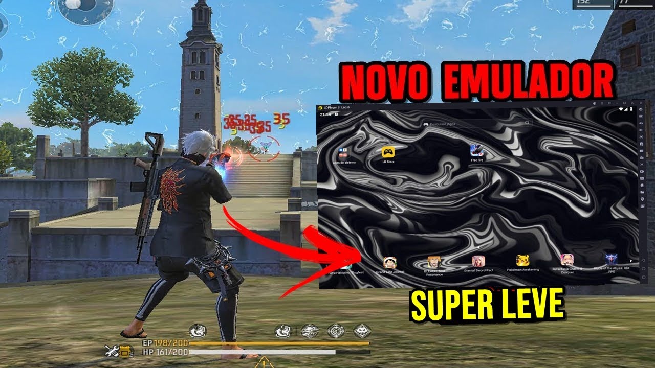 DESCOBRI O MELHOR EMULADOR LEVE PARA JOGAR FREE FIRE NO PC FRACO 1GB SEM PLACA DE VIDEO
