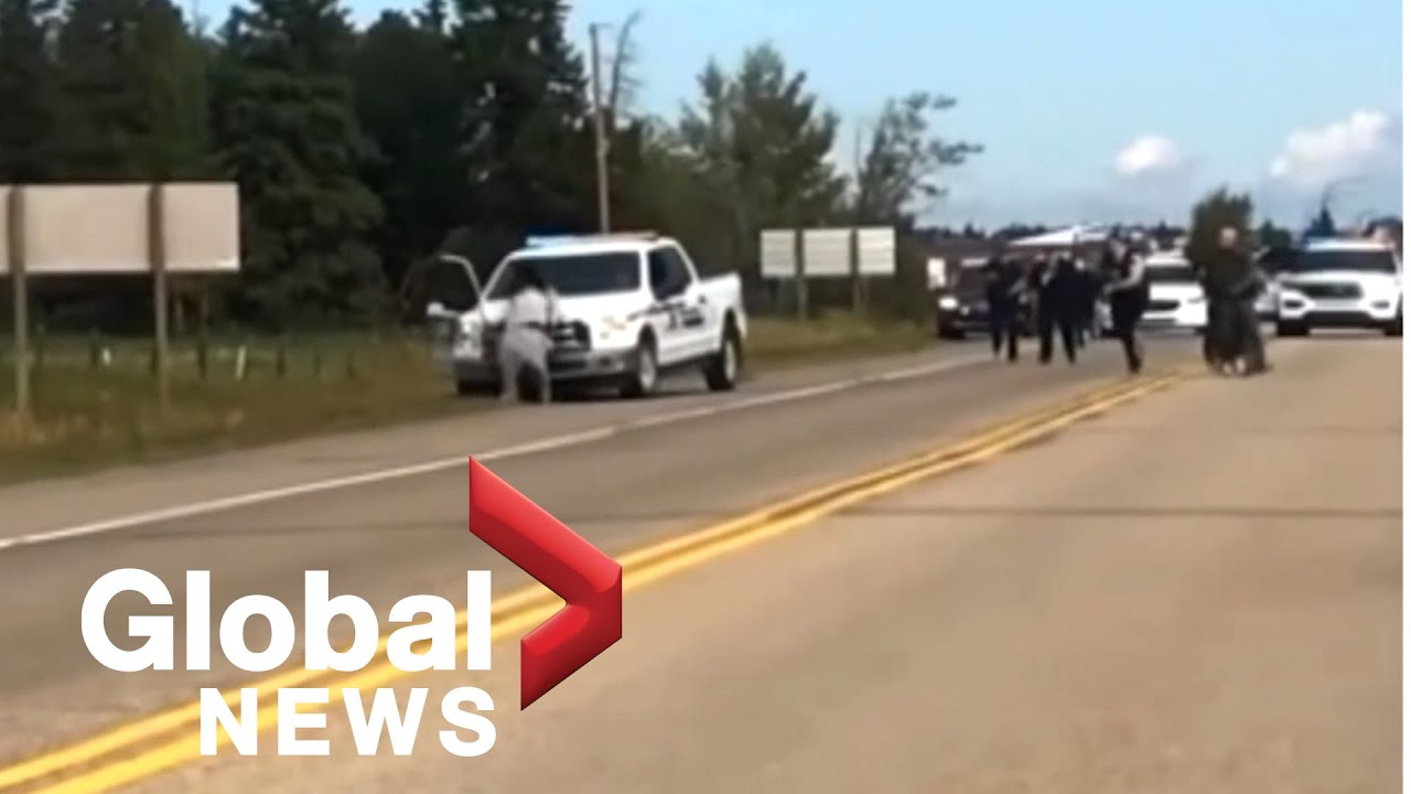 RCMP police vehicle used to knock down and arrest man in Alberta