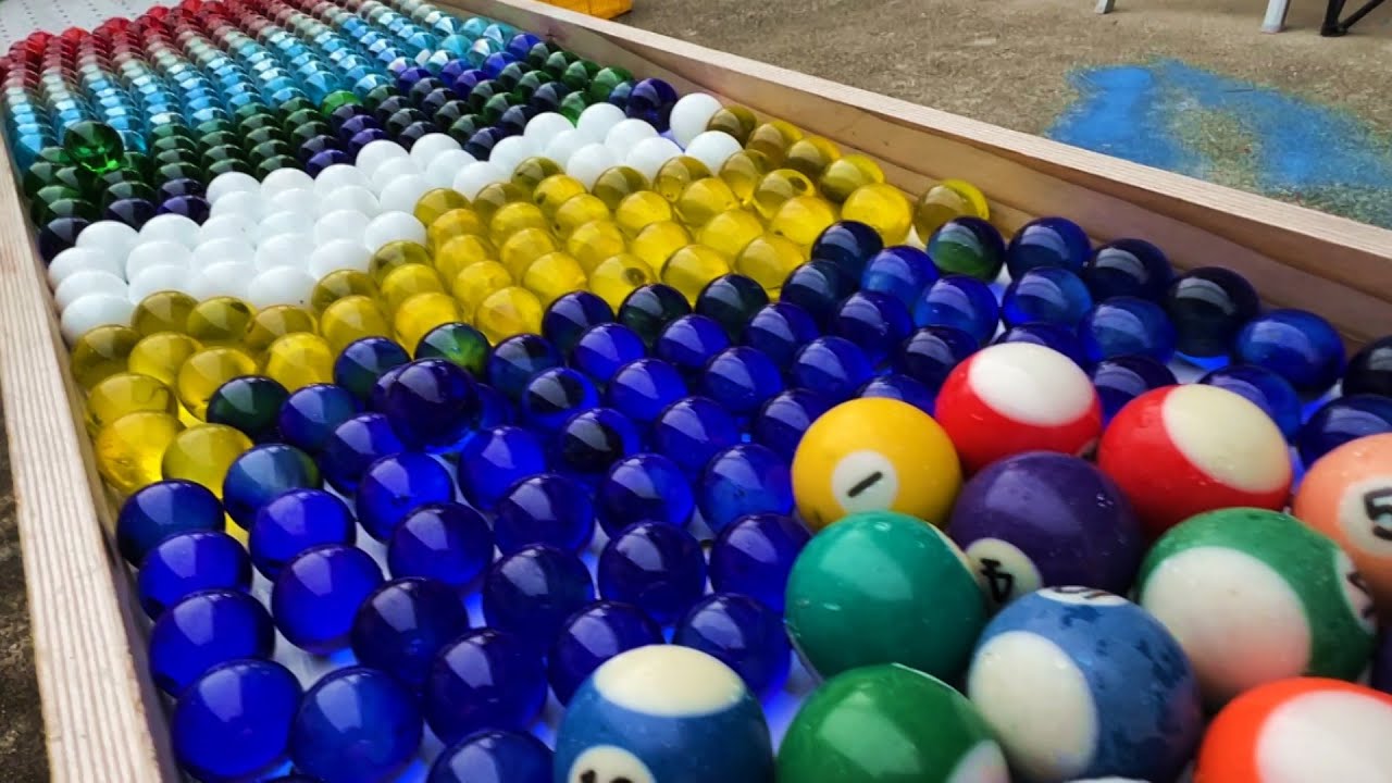Marble run race ☆ Handmade wooden colorful slope & Dragon Ball billiard balls compilation video #2