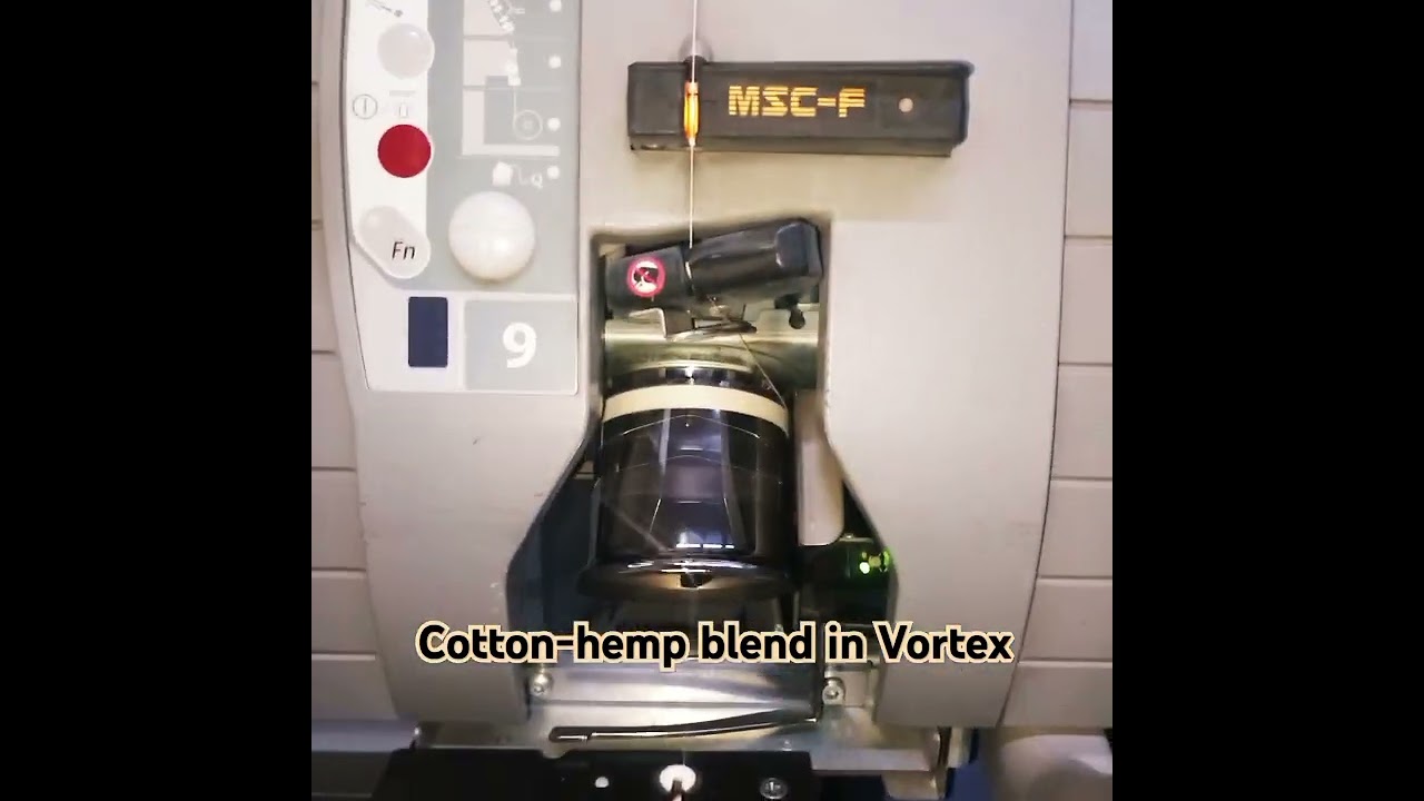 Hemp process in Vortex Spinning. #factory #sustainability  #hempfarm #blend #vortex