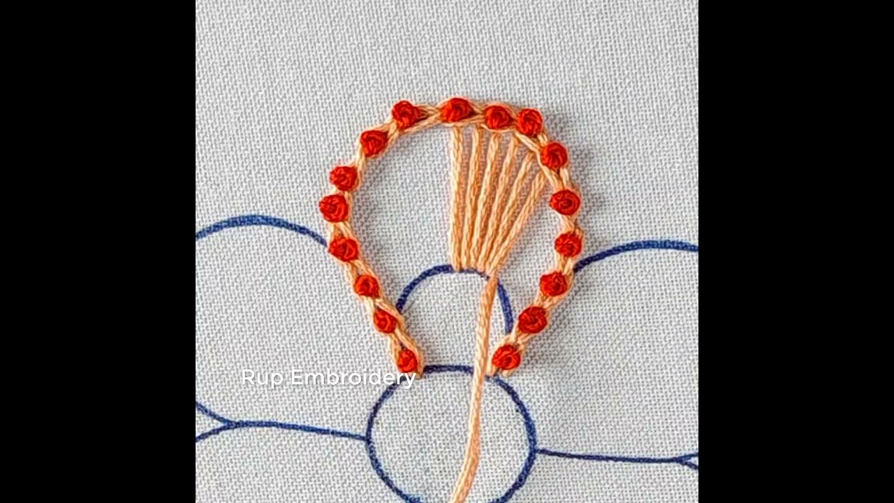 Flower Design /Hand Embroidery very easy florar design neele work basic stitches #embroidery