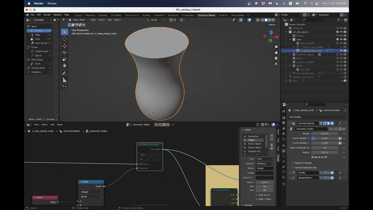 Exporting from Blender Geometry Nodes to Ceramic 3D Printer
