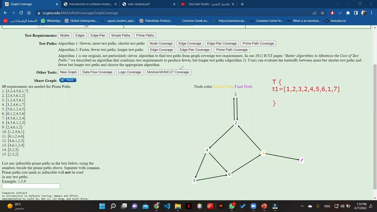 Prime Path Coverage (PPC) example