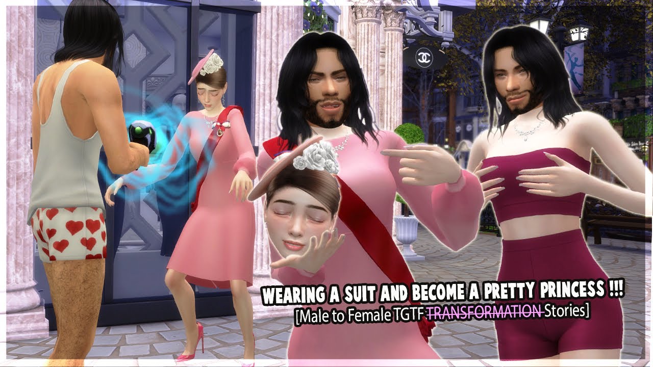 He's Completely Becoming a Pretty Princess 👰 | Transformation Into Girl Stories (Sims 4)