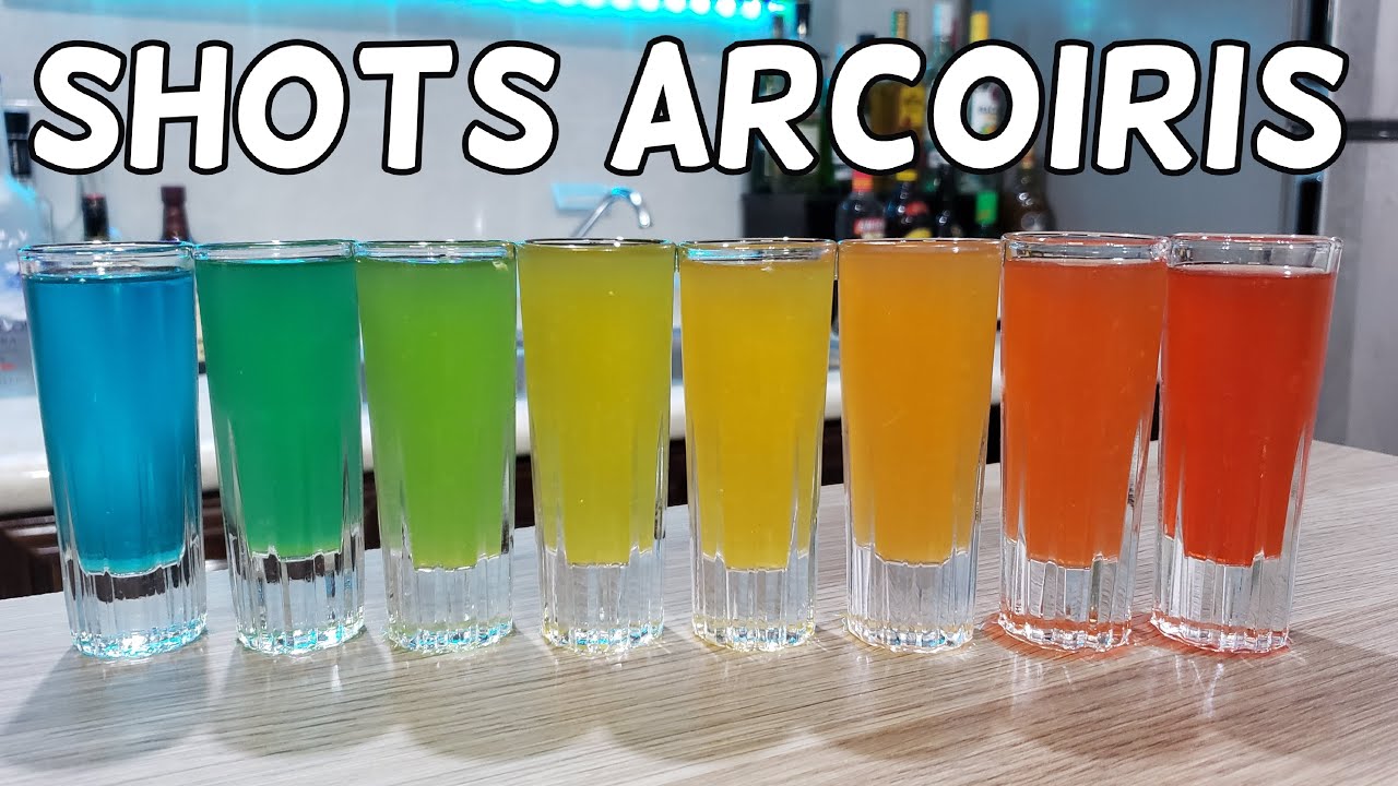 🌈🌈¿Cómo Preparar los SHOTS ARCOIRIS o RAINBOW SHOTS? 🌈🌈 #Drinkiando